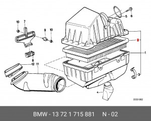 Фильтр воздушный 13 72 1 715 881 BMW