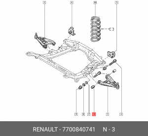 Сайлентблок 7700840741 RENAULT