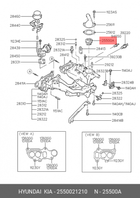 Термостат системы охлаждения 2550021210 HYUNDAI KIA