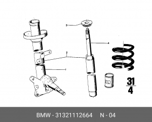 Амортизатор подвески 31 32 1 112 664 BMW