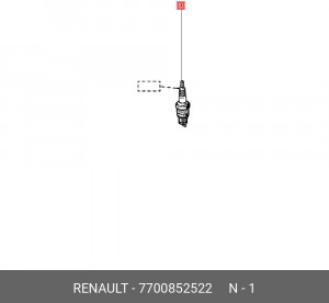 Свеча зажигания 7700852522 RENAULT