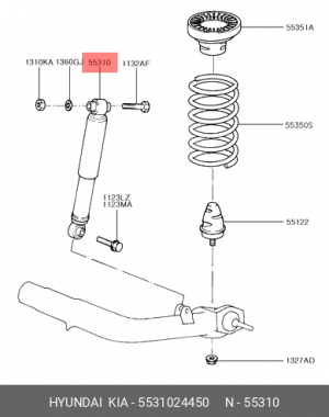Амортизатор подвески 5531024450 HYUNDAI KIA