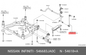 Стойка стабилизатора 54668-3JA0C NISSAN