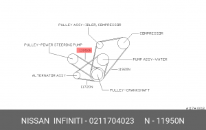 Ремень приводной 02117-04023 NISSAN