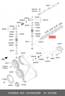 Распредвал 2410042500 HYUNDAI KIA