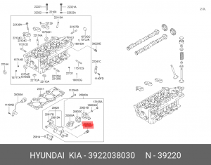 Датчик температуры охлаждающей жидкости 3922038030 HYUNDAI KIA
