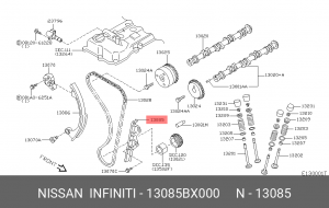 Планка натяжения цепи ГРМ 13085-BX000 NISSAN
