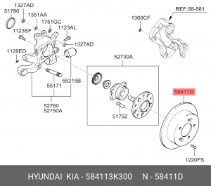 Диск тормозной 584113K300 HYUNDAI KIA