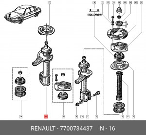 Амортизатор подвески 7700734437 RENAULT