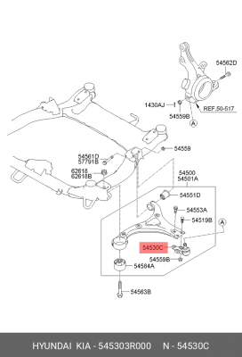 Опора шаровая подвески 545303R000 HYUNDAI KIA