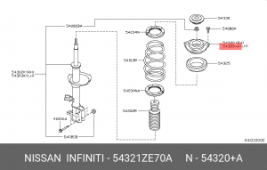 Опора амортизатора подвески 54321-ZE70A NISSAN