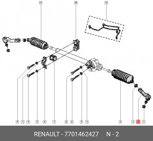 Наконечник рулевой тяги 7701462427 RENAULT