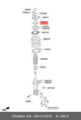 Подшипник опоры амортизатора подвески 54612-1G010 HYUNDAI KIA