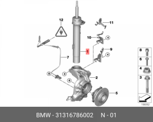 Амортизатор подвески 31 31 6 786 002 BMW