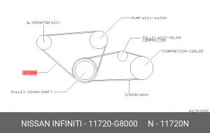 Ремень приводной 11720-G8000 NISSAN