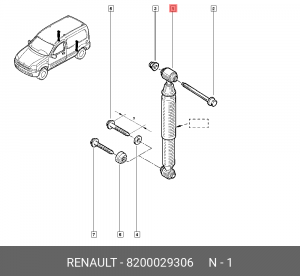 Амортизатор подвески 8200029306 RENAULT