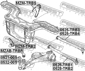 Сайлентблок MZAB-TRBR FEBEST
